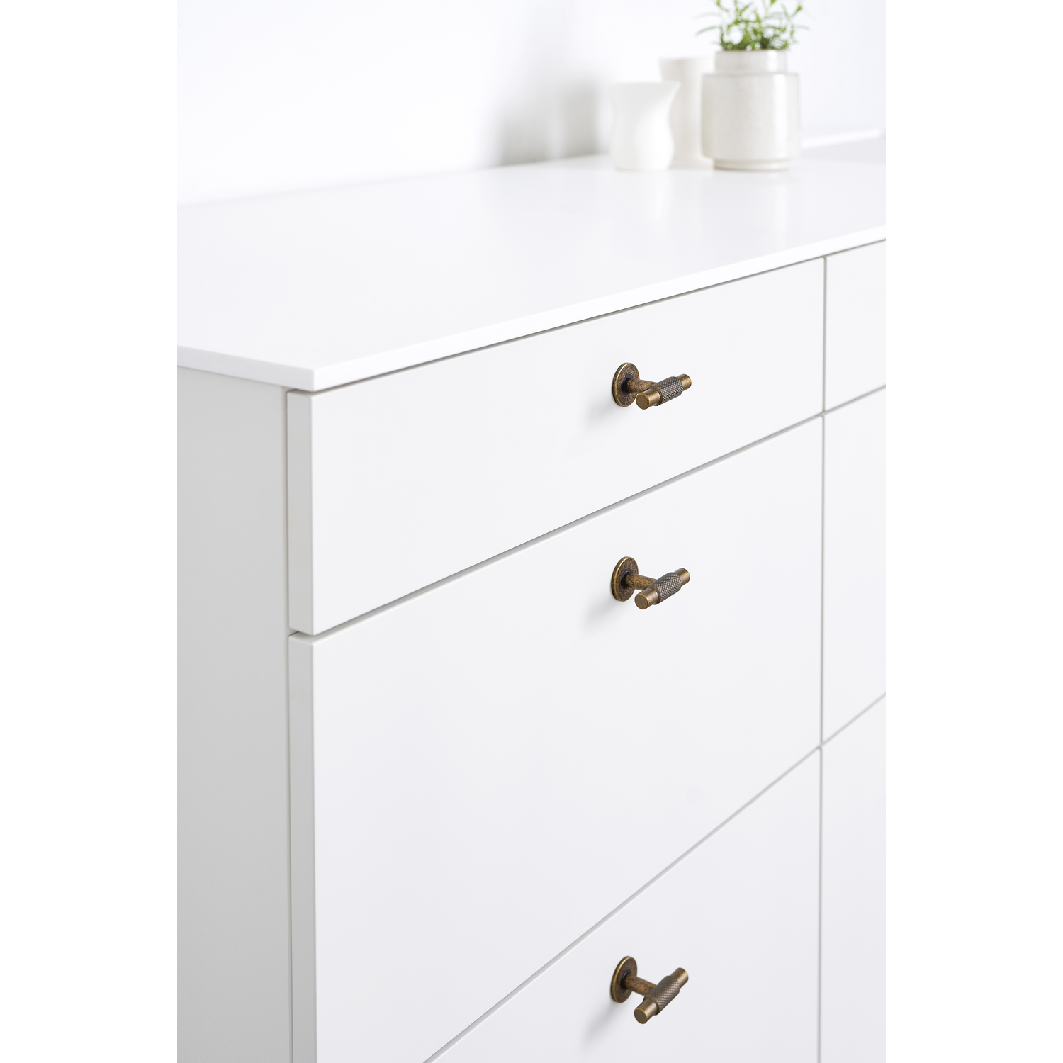 Bouton T manor T ø30x54x39 zamac laiton antique 